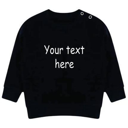 Personalised Text Baby & Toddler Sweatshirt, Custom Kids Sustainable Sweaters, Personalized Text/ Name Toddlers Crewnecks, Baby Shower Gifts
