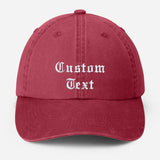 Personalised Embroidered Hat, Custom Text & Logo Baseball Hats, Your Company Monogran Cap, Cotton Snapback Vintage Hat, Father's Day Gift