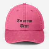 Personalised Embroidered Hat, Custom Text & Logo Baseball Hats, Your Company Monogran Cap, Cotton Snapback Vintage Hat, Father's Day Gift