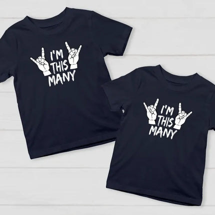 I'm This Many 4 Kids T-Shirt – Fourth Birthday Kids T Shirts, 4th Birthday Party Tees, Children's Age 4 Shirts, Toddler Birthday Party Gifts