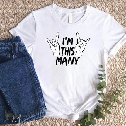 I'm This Many 4 Kids T-Shirt – Fourth Birthday Kids T Shirts, 4th Birthday Party Tees, Children's Age 4 Shirts, Toddler Birthday Party Gifts