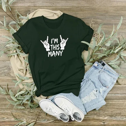 I'm This Many 4 Kids T-Shirt – Fourth Birthday Kids T Shirts, 4th Birthday Party Tees, Children's Age 4 Shirts, Toddler Birthday Party Gifts