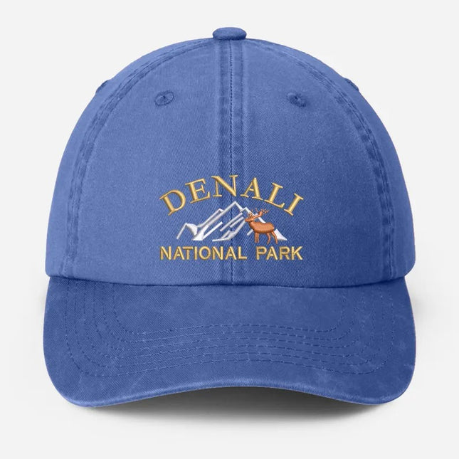 Denali National Park Embroidered Cap, Vintage Camping Dad Hat, Gift for Him