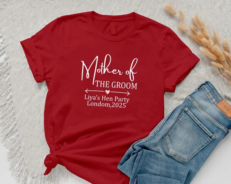 Hen Party T-Shirts, Personalised Bride/ Mother Of the Bride/Team Bride Shirts, Bachelorette Party Top, Bridesmaid Gifts, Bridal Shower Gifts