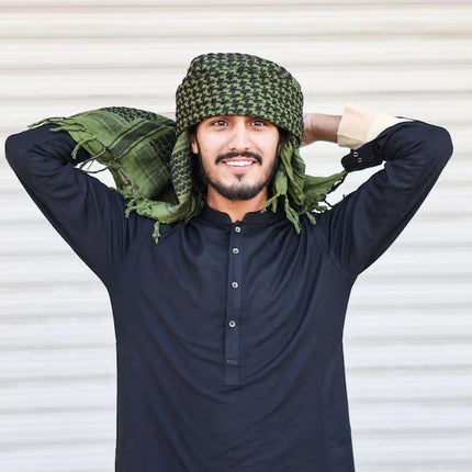 Arabic Palestine Head Scarf, Traditional Palestinian Keffiyeh Shemagh Scarf