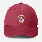 Silly Goose Embroidered Hat, Funny Silly Goose Dad Hats, Vintage Humorous Baseball Hats, Dad Adjustable Strap Hat, Cute Animal Lover Gifts