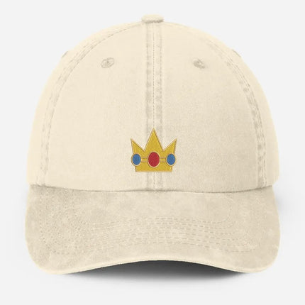 Vintage Embroidered Crown Cap, Cute Gold princess Crown Hat for Girls, Retro Cosplay Baseball Cap, Gift for Her, Cartoon move Lover Gifts