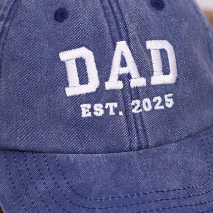Personalised Dad Embroidered Hat, Custom Est Date Hat, Father's Day Gift for Dad