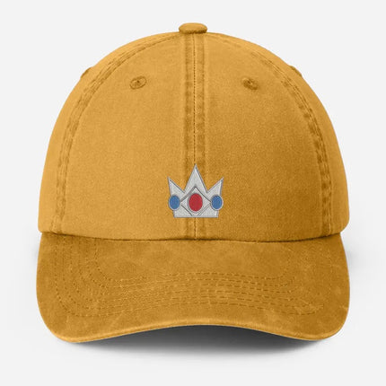 Vintage Embroidered Crown Cap, Cute Gold princess Crown Hat for Girls, Retro Cosplay Baseball Cap, Gift for Her, Cartoon move Lover Gifts