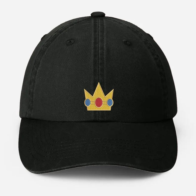Vintage Embroidered Crown Cap, Cute Gold princess Crown Hat for Girls, Retro Cosplay Baseball Cap, Gift for Her, Cartoon move Lover Gifts