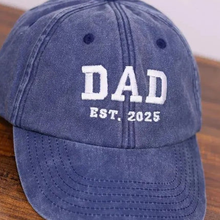Personalised Dad Embroidered Hat, Custom Est Date Hat, Father's Day Gift for Dad