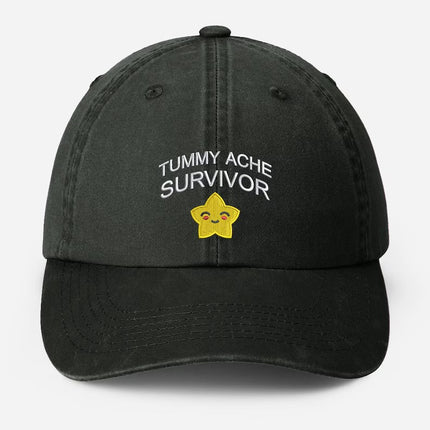 Tummy Ache Survivor Embroidered Hat, Funny Meme Baseball Cap, Birthday Gift for Him