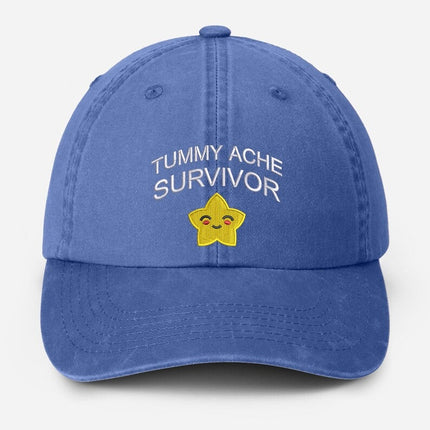 Tummy Ache Survivor Embroidered Hat, Funny Meme Baseball Cap, Birthday Gift for Him