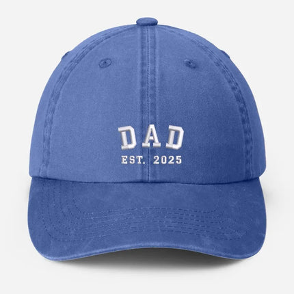Custom Embroidered Dad Vintage Caps, Personalised Est Year Grandpa Hat
