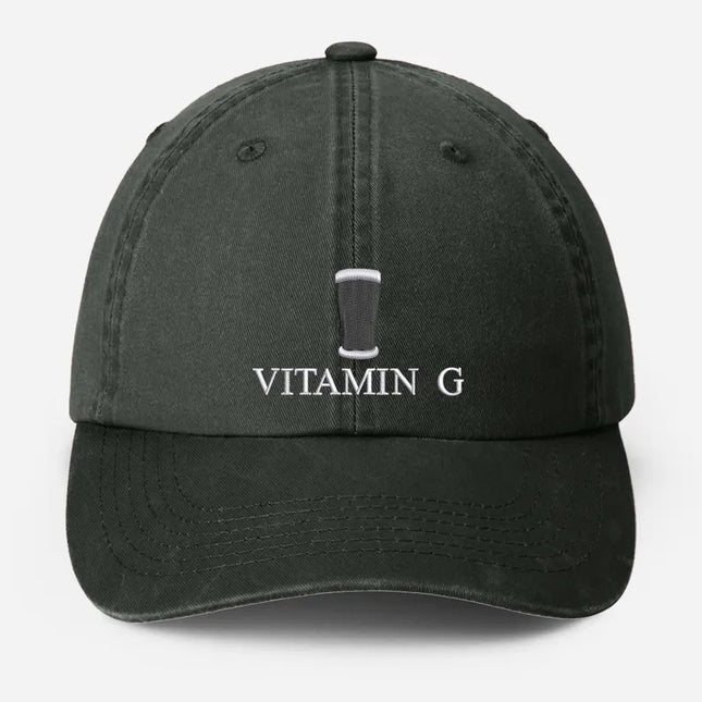 Vitamin G Pint Baseball Cap, Vintage G Mens Embroidered Cap, Dad Hat Adjustable Beer Stout Hat, Mens Vitamin Baseball Cap, Boyfriend Gifts