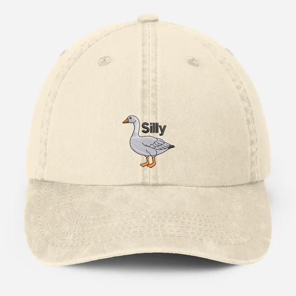 Silly Goose Embroidered Hat, Vintage Silly Goose Baseball Cap, Mom Dad Wildlife Hat, Outdoor Camping Hat, Gift for Dad, Animal Lover Gifts