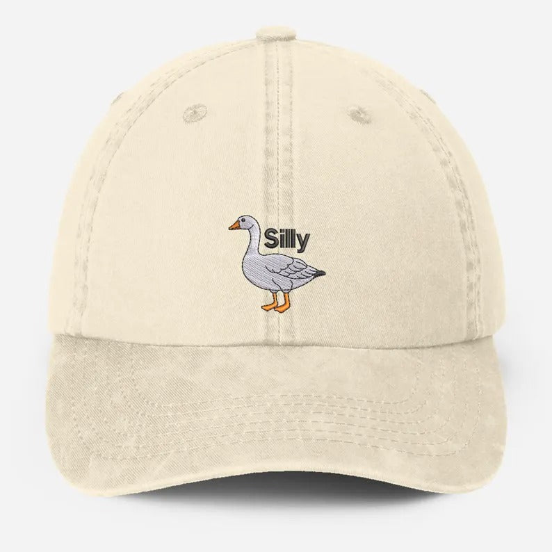 Silly Goose Embroidered Hat, Vintage Silly Goose Baseball Cap, Mom Dad Wildlife Hat, Outdoor Camping Hat, Gift for Dad, Animal Lover Gifts