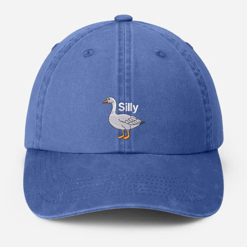 Silly Goose Embroidered Hat, Vintage Silly Goose Baseball Cap, Mom Dad Wildlife Hat, Outdoor Camping Hat, Gift for Dad, Animal Lover Gifts