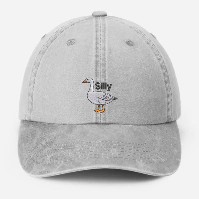 Silly Goose Embroidered Hat, Vintage Silly Goose Baseball Cap, Mom Dad Wildlife Hat, Outdoor Camping Hat, Gift for Dad, Animal Lover Gifts