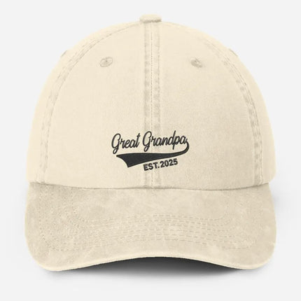 Personalised Great Grandpa Hat, Custom Embroidered Grandpa Hats, New Grandpa Hats