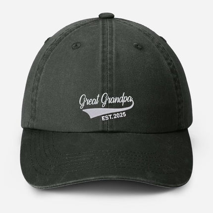 Personalised Great Grandpa Hat, Custom Embroidered Grandpa Hats, New Grandpa Hats