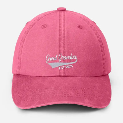 Personalised Great Grandpa Hat, Custom Embroidered Grandpa Hats, New Grandpa Hats