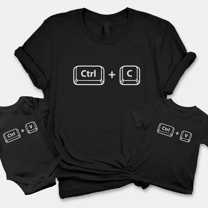Copy Paste Matching Dad and Baby Shirts, Funny Ctrl C Ctrl V Shirts, New Dad Shirt