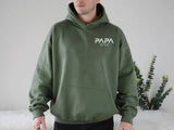 Personalised Papa Hoodie, Custom Dad Hoodies, Father’s Day Gift for Him, New Dad Gifts, Daddy Comfy Printed Jumpers, Baby Announcement Gifts