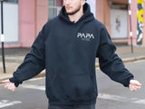 Personalised Papa Hoodie, Custom Dad Hoodies, Father’s Day Gift for Him, New Dad Gifts, Daddy Comfy Printed Jumpers, Baby Announcement Gifts