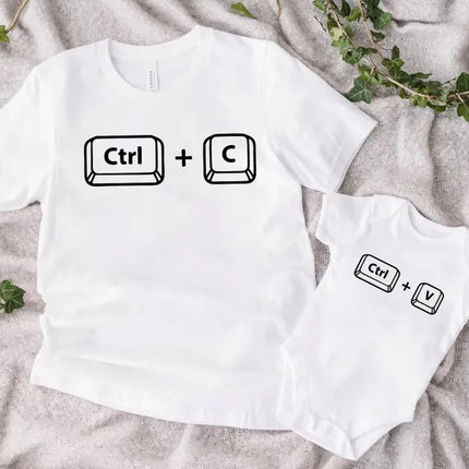 Copy Paste Matching Dad and Baby Shirts, Funny Ctrl C Ctrl V Shirts, New Dad Shirt