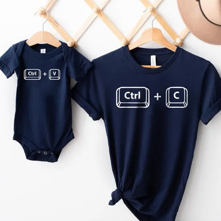 Copy Paste Matching Dad and Baby Shirts, Funny Ctrl C Ctrl V Shirts, New Dad Shirt