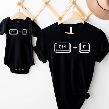 Copy Paste Matching Dad and Baby Shirts, Funny Ctrl C Ctrl V Shirts, New Dad Shirt