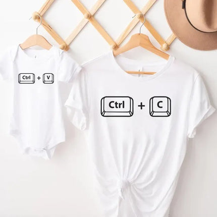 Copy Paste Matching Dad and Baby Shirts, Funny Ctrl C Ctrl V Shirts, New Dad Shirt