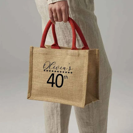 Personalised Birthday Party Tote Bags, Custom Name Birthday Party Favour Tote Bag, Birthday Party Gift Bag, Reusable Shopping Bag, Bday Gift