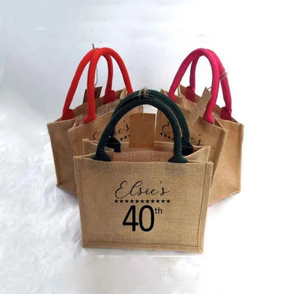 Personalised Birthday Party Tote Bags, Custom Name Birthday Party Favour Tote Bag, Birthday Party Gift Bag, Reusable Shopping Bag, Bday Gift