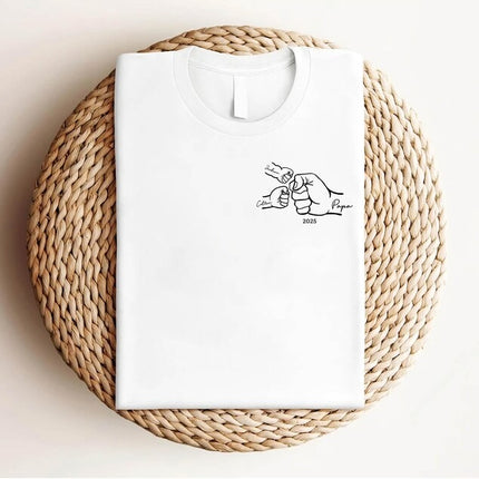 Personalised Dad T-Shirt with Kids Names, Custom Dad Printed Shirt from Children