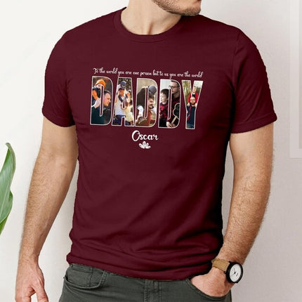 Personalised Daddy Photo Shirt, Custom Dad Printed Shirts, Father Day Gift