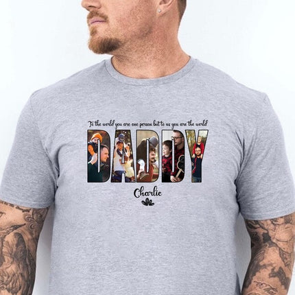Personalised Daddy Photo Shirt, Custom Dad Printed Shirts, Father Day Gift