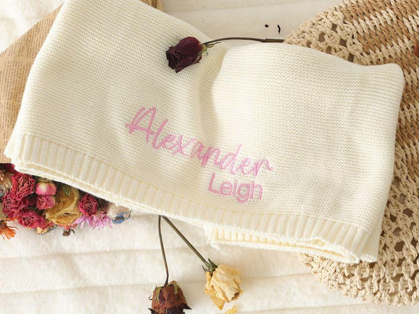 Custom Baby Name Blanket, Personalized Name Blanket, Embroidered Name Blanket, Baby Shower Gift, Newborn Gifts Blankets, New Born Baby Gifts