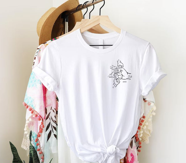 Personalised Dad T-Shirt with Kids Names, Custom Dad Printed Shirt from Children