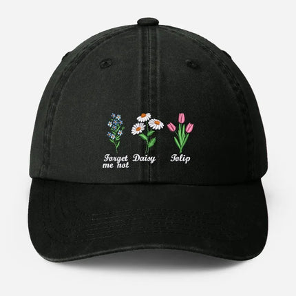 Embroidered Floral Fdt Vintage Hat, Anti Trump Baseball Cap, Political Hat, Gift for Him