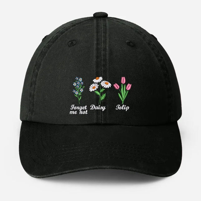 Embroidered Floral Fdt Vintage Hat, Anti Trump Baseball Cap, Political Hat, Gift for Him