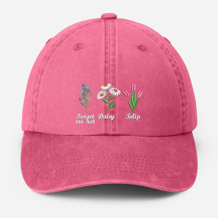 Embroidered Floral Fdt Vintage Hat, Anti Trump Baseball Cap, Political Hat, Gift for Him