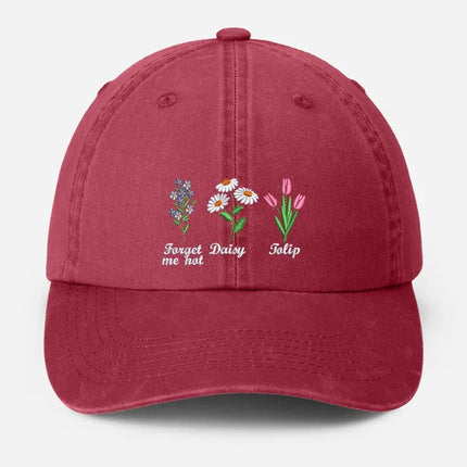 Embroidered Floral Fdt Vintage Hat, Anti Trump Baseball Cap, Political Hat, Gift for Him