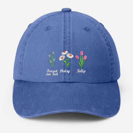 Embroidered Floral Fdt Vintage Hat, Anti Trump Baseball Cap, Political Hat, Gift for Him