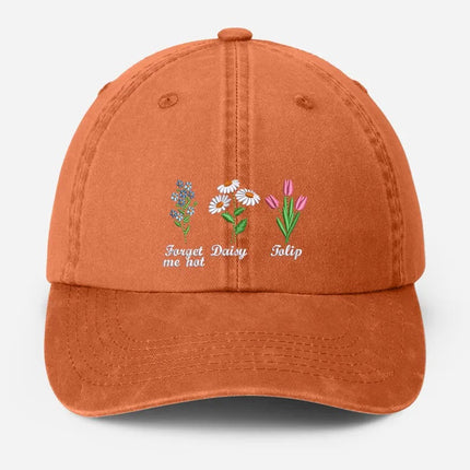 Embroidered Floral Fdt Vintage Hat, Anti Trump Baseball Cap, Political Hat, Gift for Him