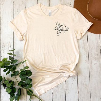 Personalised Dad T-Shirt with Kids Names, Custom Dad Printed Shirt from Children