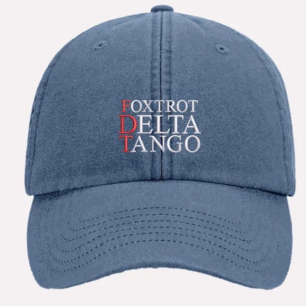 Foxtrot Delta Tango Embroidered Hat, Subtle Anti Trump Baseball Cap, Vintage Dad Hat