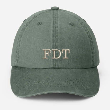FDT Embroidered Women Hat, Subtle Anti Trump Vintage Baseball Cap, Gifts for Her