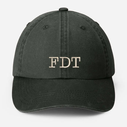 FDT Embroidered Women Hat, Subtle Anti Trump Vintage Baseball Cap, Gifts for Her